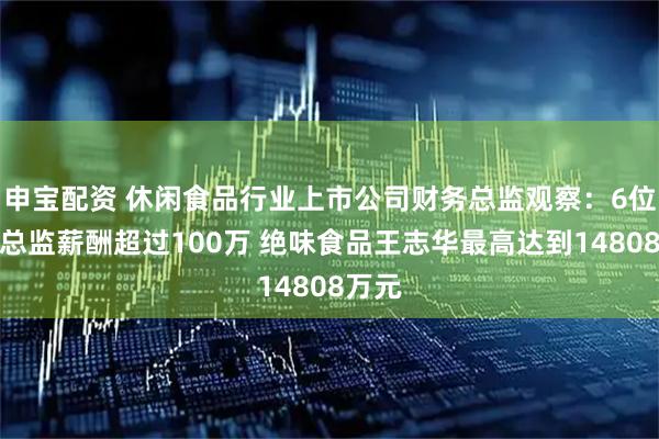 申宝配资 休闲食品行业上市公司财务总监观察：6位财务总监薪酬超过100万 绝味食品王志华最高达到14808万元